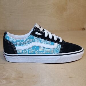 Vans Ward Black and Blue Graphic Sneakers
